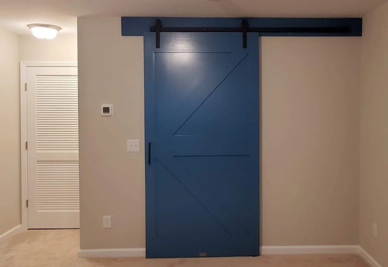 Blue barn door