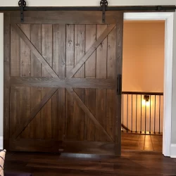 Larger media room barn door