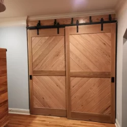 Oak bypass barn doors